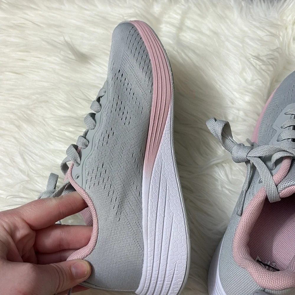 Z By Zella Light Grey Pink White Sneakers Size 5.5